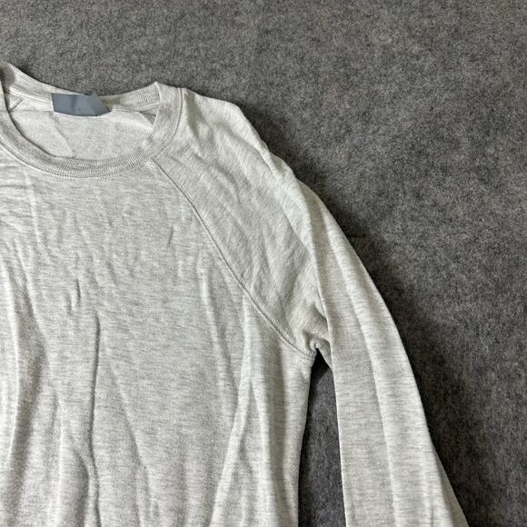 Athleta Sweatshirt Women Small Criss Cross Soft Tulip Sweater Top Beige Heather - Picture 3 of 8